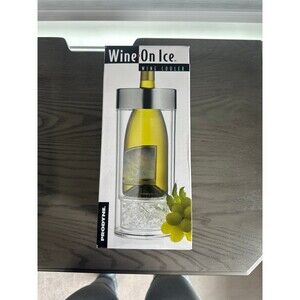 Wine on Ice Wine Cooler Fill Bottom with Ice NEW Prodyne